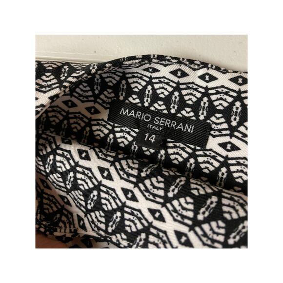 Mario Serrani Sheath Dress Geometric Sleeveless Zip Womens 14 Summer - Picture 13 of 13